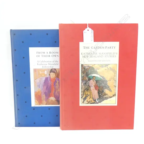 2 KATHERINE MANSFIELD HARD COVER ILLUSTRATED BOOKS; THE GARDEN PARTY & FROM A ROOM OF THEIR OWN