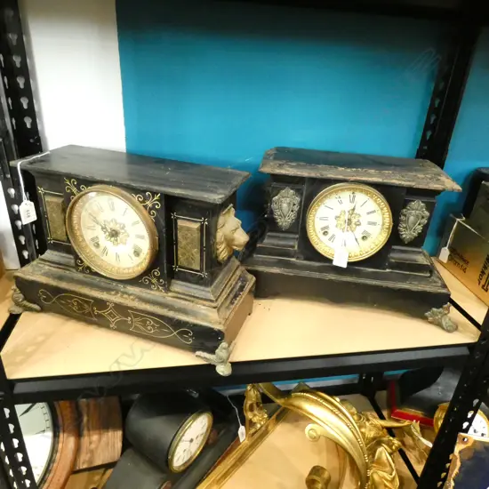 2 EARLY 20thC MANTLE CLOCKS BOTH AF