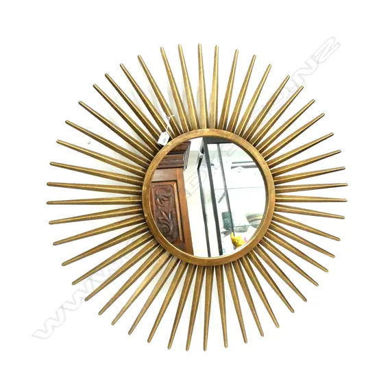 LARGE METAL STARBURST MIRROR 870mm dia
