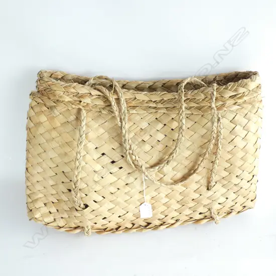 WOVEN KETE FLAX BAG W. 500mm