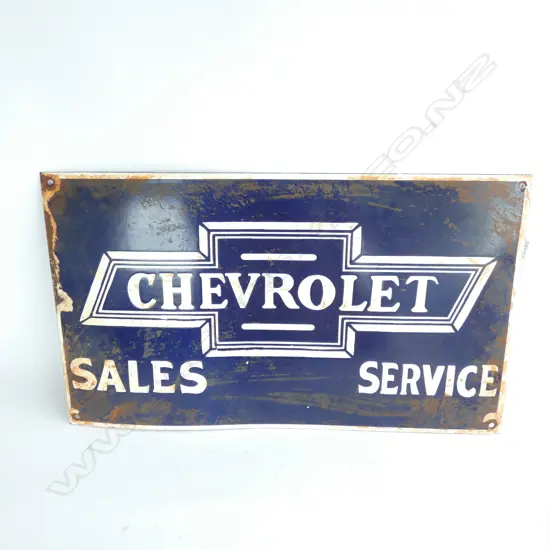 CHEVROLET ENAMEL SIGN 355 X 610mm.