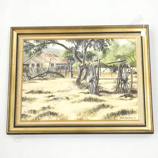 GRAHAM BRADDOCK 'THE RELIC' KORERE - NELSON '76 OIL ON BOARD 435x615mm