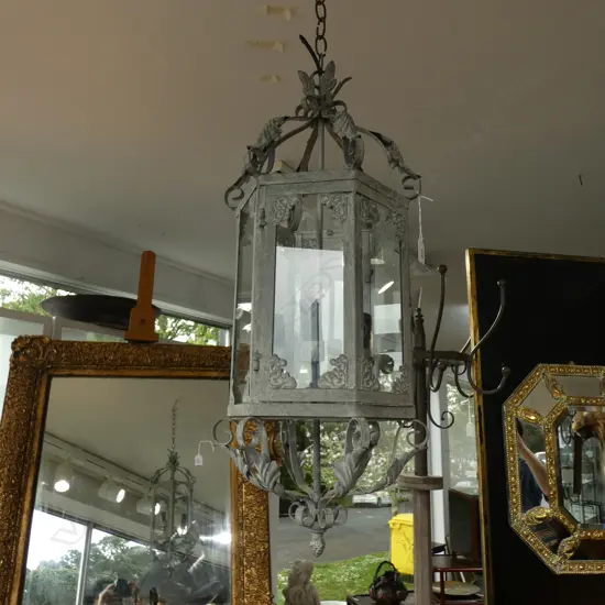 6 SIDED METAL LANTERN H.670mm