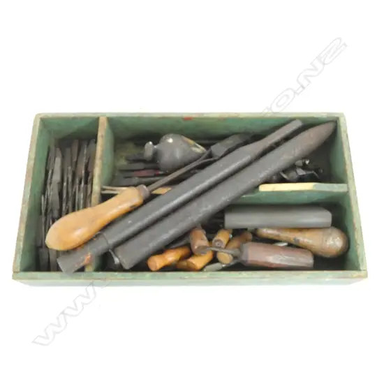 CASE OF AUGERS & ASSORTED TOOLS