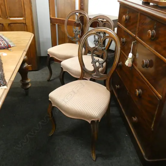 3 BALLOON BACK CHAIRS