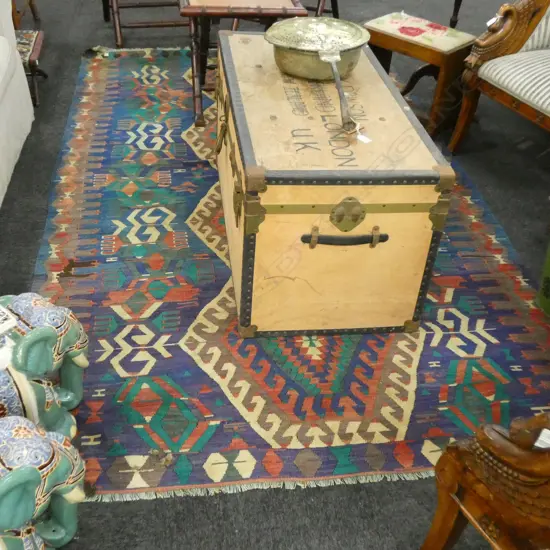 TRIBAL HAND WOVEN ANATOLIAN TURKISH KELIM...