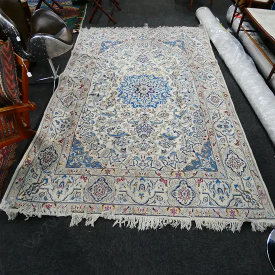 HAND KNOTTED WOOL PILE PERSIAN NAIN RUG 2870x1930mm