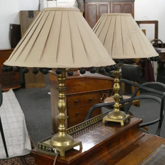 PR BRASS LAMPSHADES TASSEL SHADES H.400mm