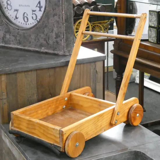 VINTAGE CHILDS WOODEN TROLLEY