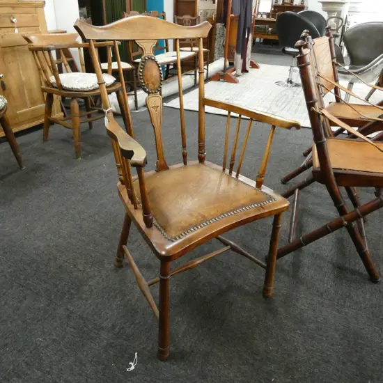 VINTAGE CHAIR LEATHER SEAT