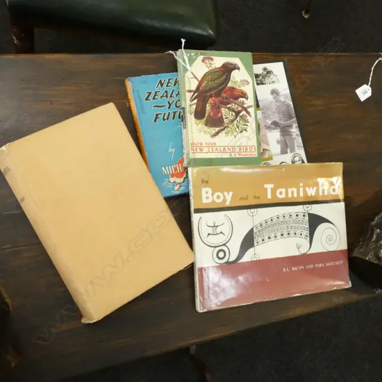 5 BOOKS; NZ INTEREST INCL. 'THE BOY AND THE TANIWHA' & 'TUWHARETOA'