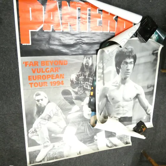 2 PANTERA POSTERS 1.4 X 1M + BRUCE LEE + GUITARIST