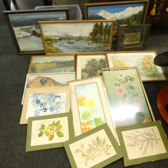 BOX LOT ASST. ARTWORKS 