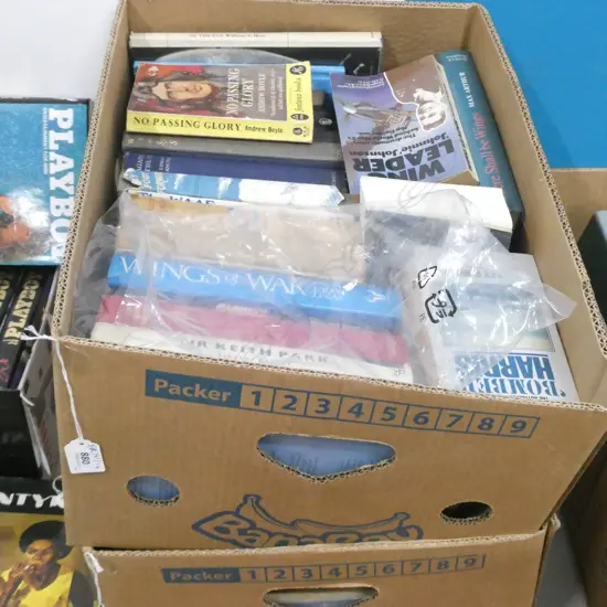 2 BOXES BOOKS; AVIATION INTEREST