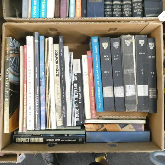 BOX LOT BOOKS; NZ HISTORY & BIO