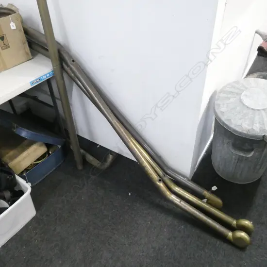 5 ASST BRASS AND COPPER RODS HAND RAILS LONGEST 2390 MM
