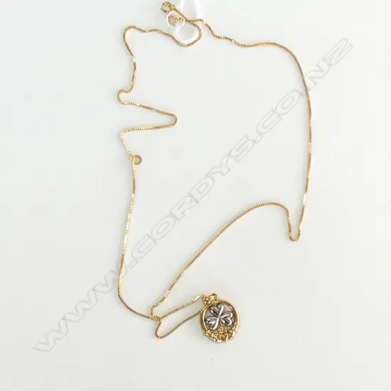 9CT GOLD PENDANT AND CHAIN 2.61gm