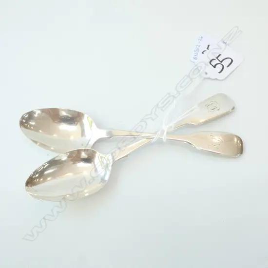 TWO SILVER TEASPOONS 32.8 GMS, 1 EXETER 1839 ROBERT WILLIAMS, 1 LONDON 1840 JOHN & HENRY LIAS