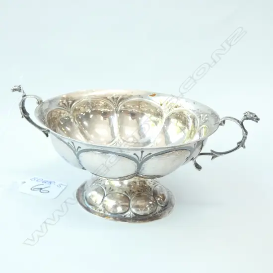 19THC EUROPEAN SILVER SMALL PEDESTAL BOWL 130 GRAMS