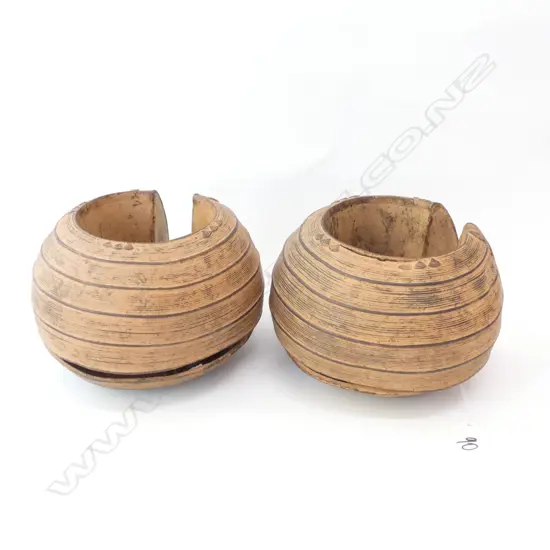 2 OLD SENUFO WIDE BRONZE CURRENCY BRACELETS/CUFFS