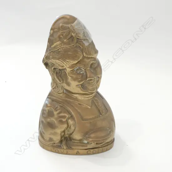 BRASS TWO SIDED EVERY COPPER HELPS MONEYBOX H150 MM 