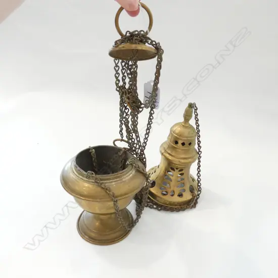 A BRASS THURIBLE