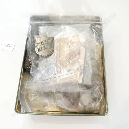 COIN COLLECTION WITH S ARMY BADGE