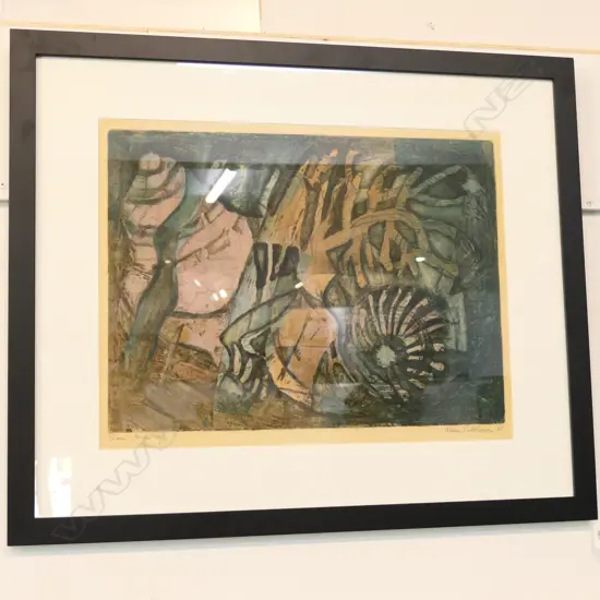 ALISON PICKMERE 'SEA BED' ETCHING 4/80 SIGNED DATED '68