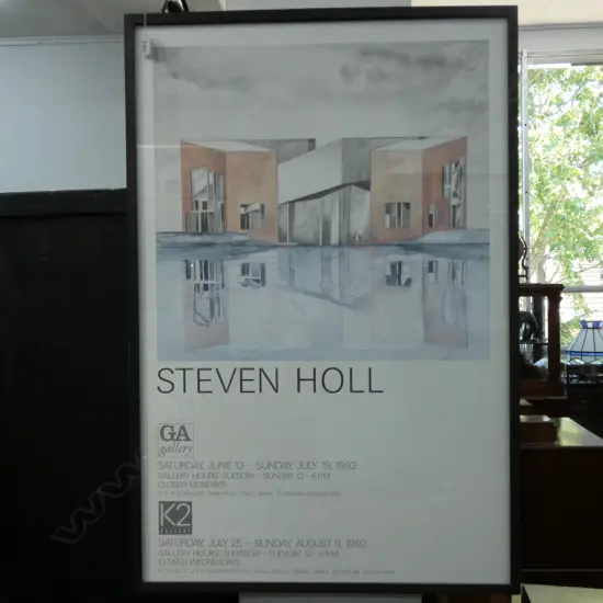 STEVEN HOLL EXHIBITION POSTER (GA PUBLISHING, JAPAN) 1992 600 X 910 MM
