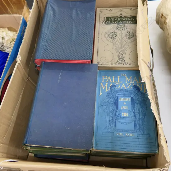 BOX LOT ASST. BOUND MAGAZINE EDITIONS C.1900