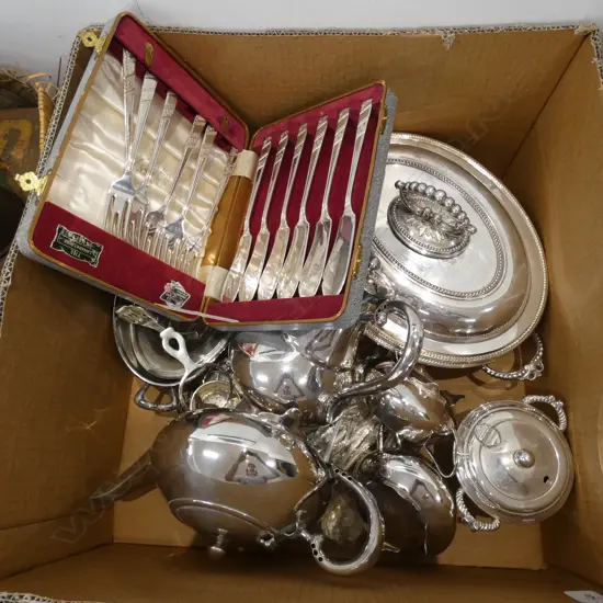 LOT ASST EP WARE TEASET/TUREEN/CUTLERY/ETC