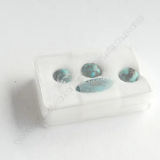 4 VINTAGE NATURAL TURQUOISE CABOCHONS 