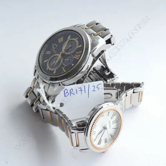 2 SEIKO QUARTZ WATCHES; MENS & LADIES