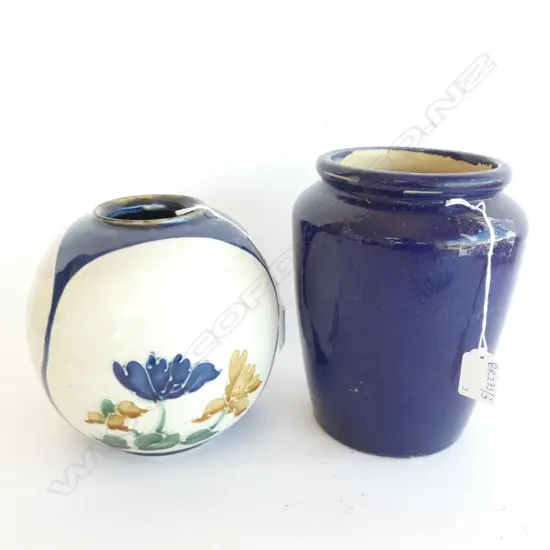 2 BLUE POTS H.205mm