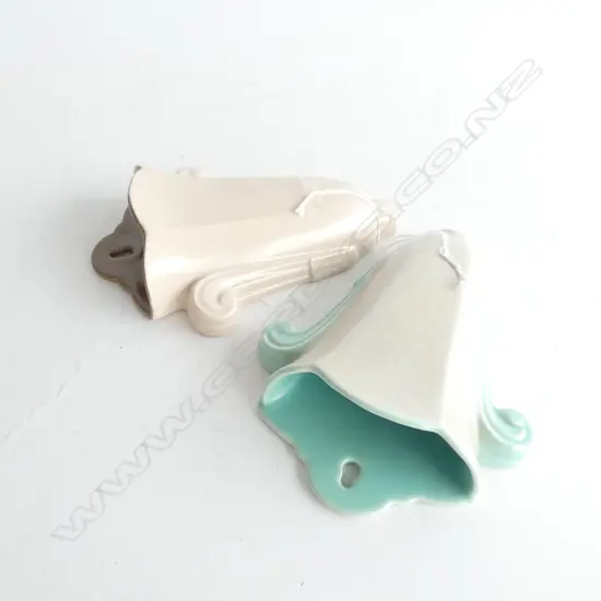 TWO POOLE WALL VASES