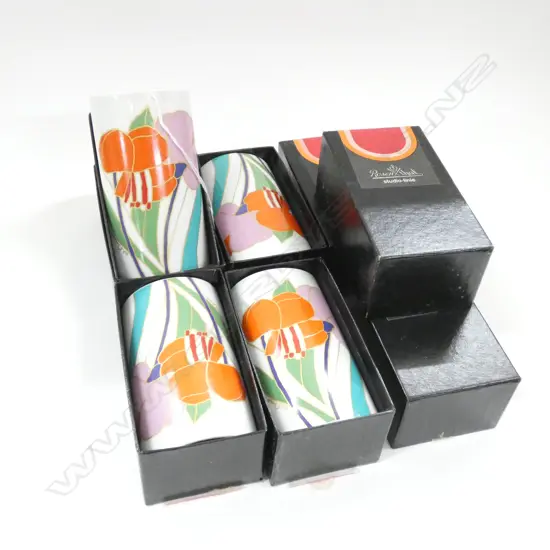 4 ROSENTHAL STUDIO LINE FLORAL VASES H. 120MM - ALL INDIVID. BOXED