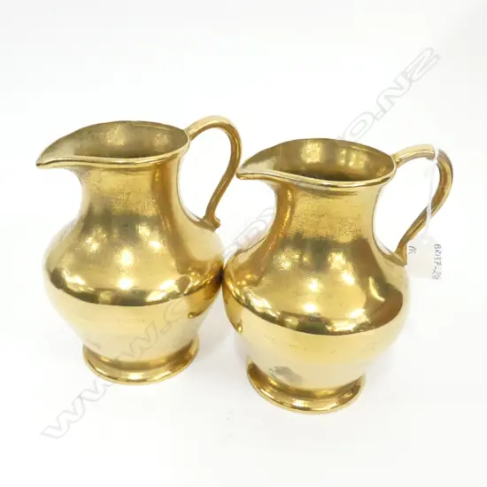 PR HEAVY BRASS JUGS H. 185MM - BOXED (SOME DAMAGE TO BOXES)