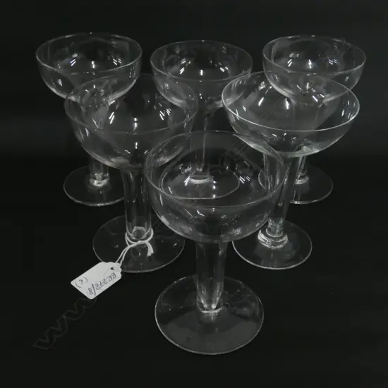 6 HOLLOW STEM CHAMPAGNE GLASSES