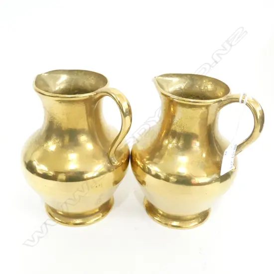 PR HEAVY BRASS JUGS H. 185MM - BOXED (SOME DAMAGE TO BOXES)