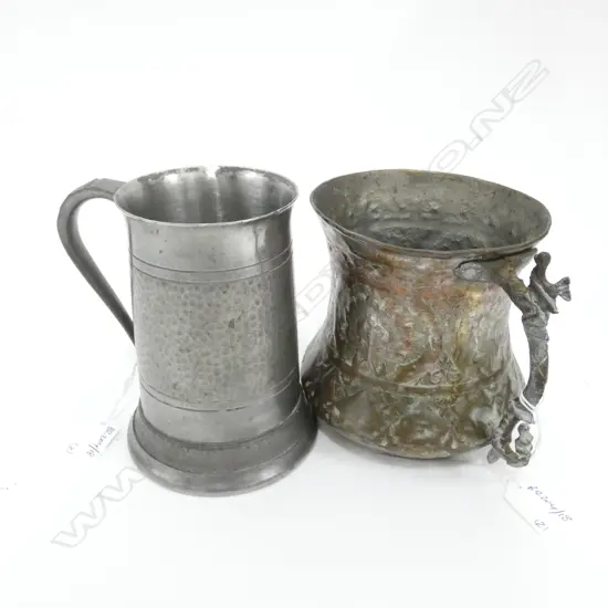 PEWTER MUSICAL TANKARD + ONE H 150 MM