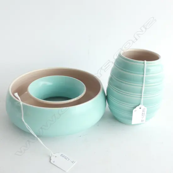 POOLE VASE AND FLOWER TROUGH