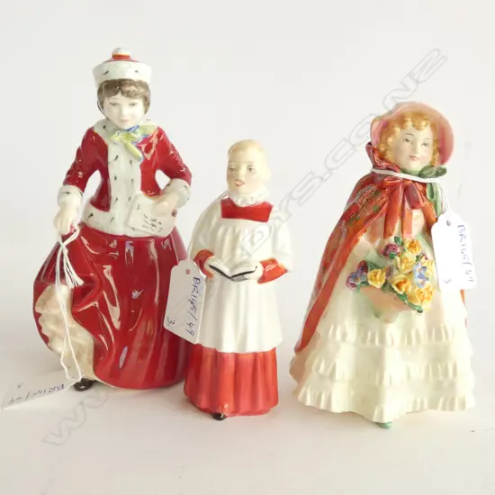 3 R/DOULTON FIGURINES 'GRANNY'S SHAWL' HN1647, 'CHOIR BOY' HN2141 & 'BEST WISHES' HN3426 H. 160mm