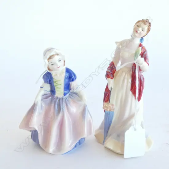 2 ROYAL DOULTON SM FIGURINES; ESMERALDA HN2168 H. 150MM & DINKY DO HN1678 H 115MM 