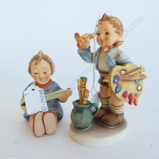 PR HUMMEL FIGURINES; #53 JOYFUL & #304 THE ARTIST H. 145MM