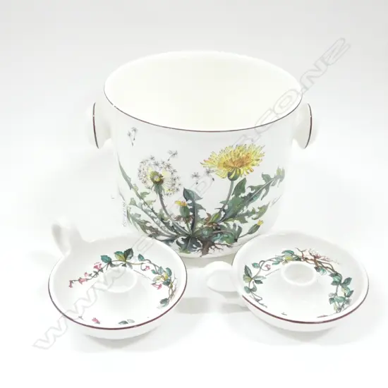 VILLEROY & BOCH BOTANICA - LG ICE BUCKET (175 X 160MM) & 2 CANDLE HOLDERS