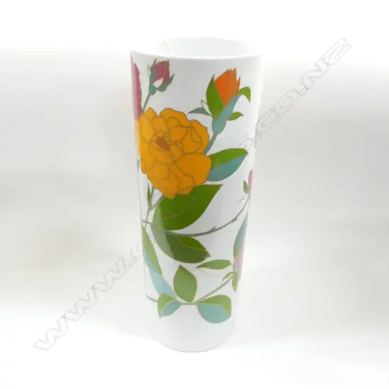 LG ROSENTHAL STUDIO LINE ENAMEL PAINTED FLORAL UMBRELLA STAND H. 560 X 190MM