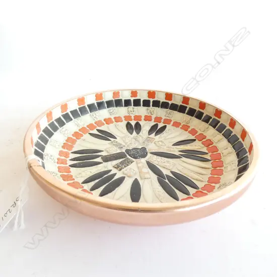RETRO SIGNED MOSAIC BOWL 190mm dia