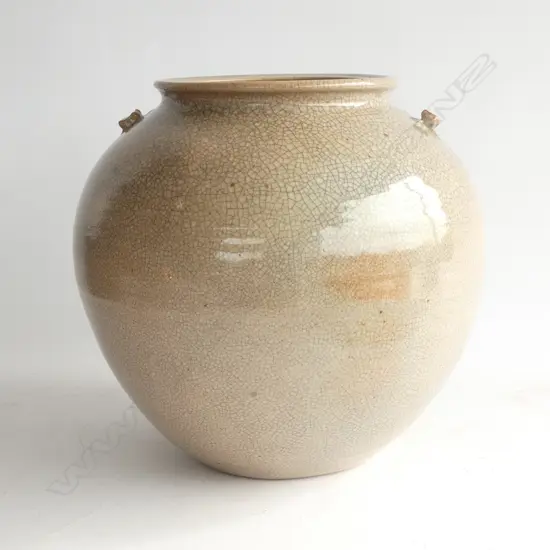 SONG STYLE CRACKLE GLAZE LARGE OVIOD JAR...