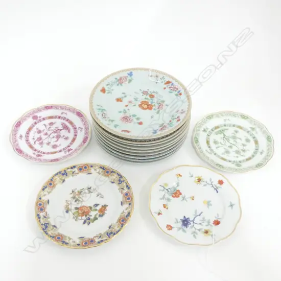 9 ASST. LIMOGES IMARI PLATES - DIA  190MM & 4 SM SCALLOPED RIMS (DIA 160MM)