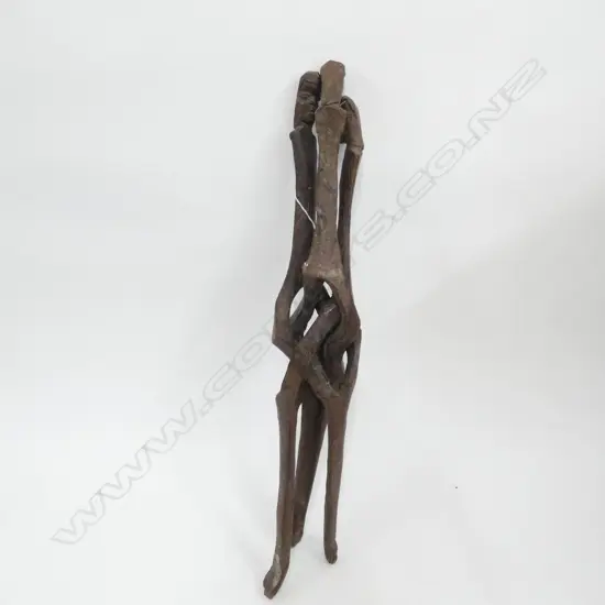 AFRICAN CARVED WOOD TABLE BASE H 650 MM